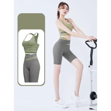 Bộ đồ thể thao nữ ngắn co giãn, ôm nâng mông, thấm hút mồ hôi, siêu thoải mái - Set tập gym yoga tại nhà, giảm giá Shop 305k đặc biệt