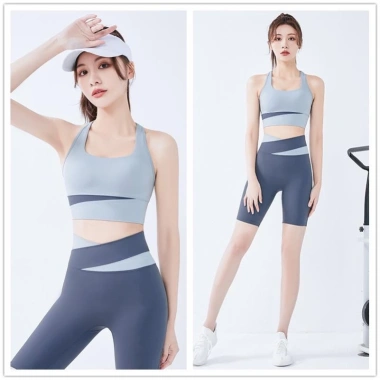 Bộ đồ thể thao nữ ngắn co giãn, ôm nâng mông, thấm hút mồ hôi, siêu thoải mái - Set tập gym yoga tại nhà, giảm giá Shop 305k đặc biệt