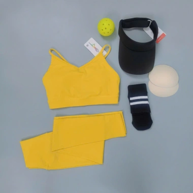 Bộ Đồ Thể Thao Nữ Set Gym Đan Dây Xương Cá Co Giãn Dáng Ôm Nâng Mông Thấm Hút Mồ Hôi - 550k