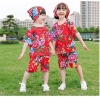Bộ Đồ Thể Thao Unisex K1 Hoa Lá Cành - Áo Thun Tay Ngắn Cổ Tròn, Quần Ống Rộng Thêu In Hoa Con Công, Giá chỉ 69.000₫ 2