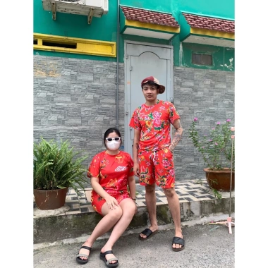 Bộ Đồ Thể Thao Unisex K1 Hoa Lá Cành - Áo Thun Tay Ngắn Cổ Tròn, Quần Ống Rộng Thêu In Hoa Con Công, Giá chỉ 69.000₫ 9
