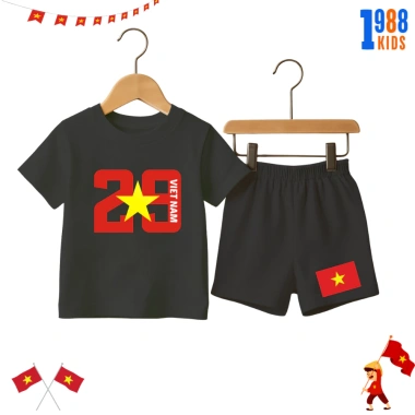 Bộ đồ thun bé trai 15-40kg in hình Cờ Việt Nam, Cờ đỏ sao vàng - Kỷ niệm Quốc khánh 2/9, giảm giá 169k 3 Bộ đồ thun bé trai 15-40kg in hình Cờ Việt Nam, Cờ đỏ sao vàng - Kỷ niệm Quốc khánh 2/9, giảm giá 169k 3