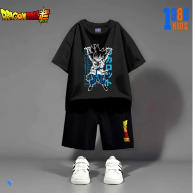 Bộ Đồ Thun Cao Cấp Bé Trai Mát Cotton - In Songoku Anime 7 Ngọc Rồng Mã 08 - Giá 169k