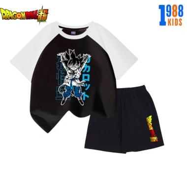 Bộ Đồ Thun Cao Cấp Bé Trai Mát Cotton - In Songoku Anime 7 Ngọc Rồng Mã 08 - Giá 169k