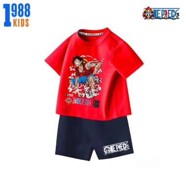 Bộ Đồ Thun Cộc Tay Bé Trai One Piece In Nhiều Hình - Nhiều Màu, Giá 169k Mã 05