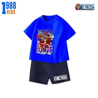 Bộ Đồ Thun Cộc Tay Bé Trai One Piece In Nhiều Hình - Nhiều Màu, Giá 169k Mã 05