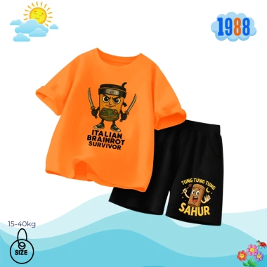 Bộ đồ thun cotton bé yêu - Hottrend meme Tung tung tung, Brainrot, Tralala, họa tiết đang yêu - 179.000₫ 6