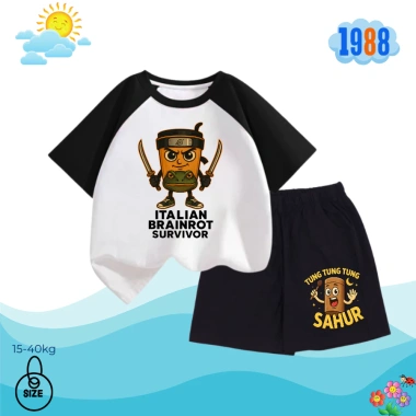 Bộ đồ thun cotton bé yêu - Hottrend meme Tung tung tung, Brainrot, Tralala, họa tiết đang yêu - 179.000₫ 8