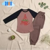 Bộ đồ thun dài tay Giáng Sinh bé gái - Áo nâu tay đen cotton, quần nỉ tăm dày dặn, giá ưu đãi 192.000 3