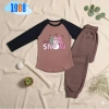 Bộ đồ thun dài tay Giáng Sinh bé gái - Áo nâu tay đen cotton, quần nỉ tăm dày dặn, giá ưu đãi 192.000 8