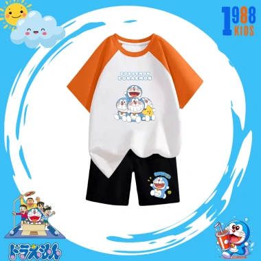 Bộ đồ thun Doreamon 1.988kids - Quần sáo cộc cho bé trai và bé gái 15-40kg, đa màu, giảm giá 169k 7