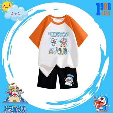 Bộ đồ thun Doreamon 1.988kids - Quần sáo cộc cho bé trai và bé gái 15-40kg, đa màu, giảm giá 169k 9