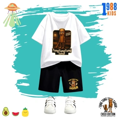 Bộ đồ thun trẻ em 1.988kids hình Tung tung tung sahur, crocodilo, cotton 4c, 169k 2