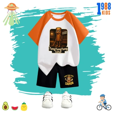 Bộ đồ thun trẻ em 1.988kids hình Tung tung tung sahur, crocodilo, cotton 4c, 169k 10