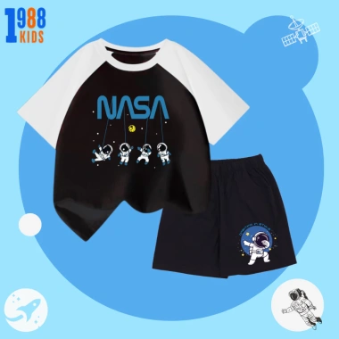 Bộ đồ thun trẻ em 1.988kids phi hành gia Nasa, cộc thun cotton cho bé trai, bé gái - Giảm còn 169k 3