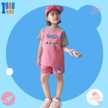 Bộ đồ thun trẻ em 1.988kids phi hành gia Nasa, cộc thun cotton cho bé trai, bé gái - Giảm còn 169k 4
