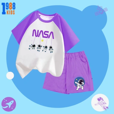 Bộ đồ thun trẻ em 1.988kids phi hành gia Nasa, cộc thun cotton cho bé trai, bé gái - Giảm còn 169k 7