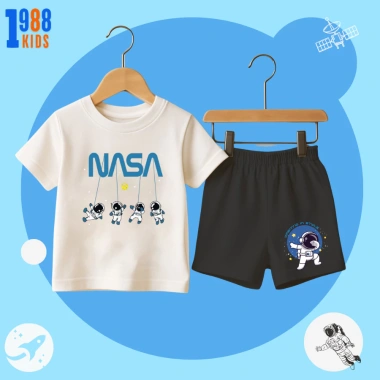Bộ đồ thun trẻ em 1.988kids phi hành gia Nasa, cộc thun cotton cho bé trai, bé gái - Giảm còn 169k 10