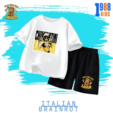 Bộ đồ thun trẻ em cotton co giãn – Thiết kế tung tung, Italian Brainrot, Tralala, giảm còn 169k 5