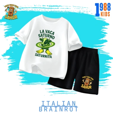 Bộ đồ thun trẻ em cotton co giãn – Thiết kế tung tung, Italian Brainrot, Tralala, giảm còn 169k 6