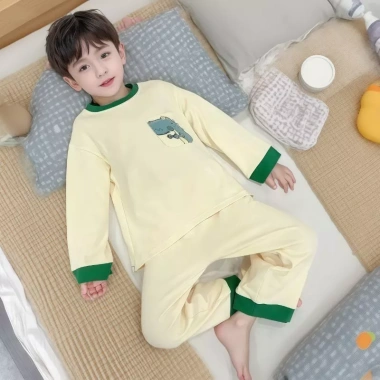 Bộ Đồ Trẻ Em Mùa Xuân Thu Áo Dài Tay và Quần Ngủ Gia Đình Giá Ưu Đãi 165k cho Bé 2