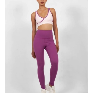 Bộ Đồ Yoga Nữ UNIQ - Áo Vạt Chéo và Legging Cạp Cao, Thoáng Co Giãn, Giá 387k