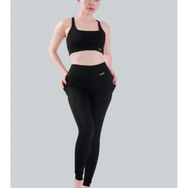 Bộ Đồ Yoga Nữ UNIQ Peel Áo Cổ Vuông Lưng X Quần Legging Cạp Thoáng Khí 418.077