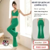 Bộ Đồ Yoga Quần Ống Loe Cạp Cao Thun Lạnh Co Giãn Thấm Hút Mồ Hôi - S9 Giá 550k