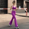 Bộ Đồ Yoga Quần Ống Loe Cạp Cao Thun Lạnh Co Giãn Thấm Hút Mồ Hôi - S9 Giá 550k 4