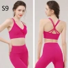 Bộ Đồ Yoga Quần Ống Loe Cạp Cao Thun Lạnh Co Giãn Thấm Hút Mồ Hôi - S9 Giá 550k 6