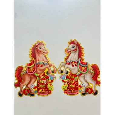 Bộ đôi 2 Hình Dán Ngựa 2.026 Size 50cm - Trang Trí Tết Chúc Mừng Năm Mới, 60.000 VNĐ 3