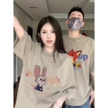 Bộ Đôi Áo Thun Cotton 2.026 Nam Nữ Họa Tiết Cáo Thỏ - Mềm Mại, Quà Giáng Sinh 3 Bộ Đôi Áo Thun Cotton 2.026 Nam Nữ Họa Tiết Cáo Thỏ - Mềm Mại, Quà Giáng Sinh 3