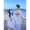 Bộ Đôi Áo Thun Cotton 2.026 Nam Nữ Họa Tiết Cáo Thỏ - Mềm Mại, Quà Giáng Sinh 5