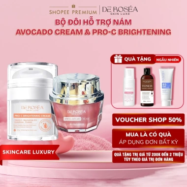 Bộ Đôi Avocado & Pro-C De Roséa - Dưỡng Da Nám Ngày & Đêm, Giá Ưu Đãi 650.000₫