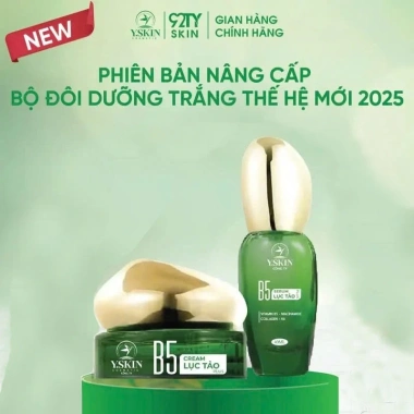 Bộ Đôi B5 Lục Tảo Y.SKIN 30ml Collagen Skincare Son Massage Rau Má - Dưỡng ẩm sâu, giảm nếp nhăn, giá ưu đãi 355.000đ