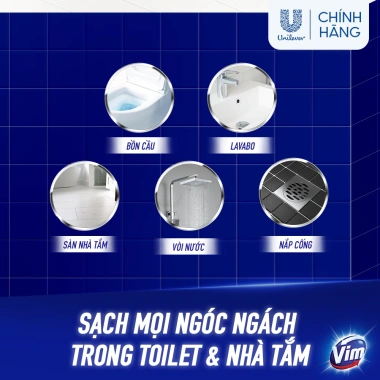 Bộ đôi bọt tuyết Sunlight POWERFOAM & Vim 500ml - Lau bếp, tẩy bồn cầu, giá chỉ 81.000₫ 5