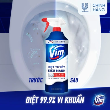 Bộ đôi bọt tuyết Sunlight POWERFOAM & Vim 500ml - Lau bếp, tẩy bồn cầu, giá chỉ 81.000₫ 6