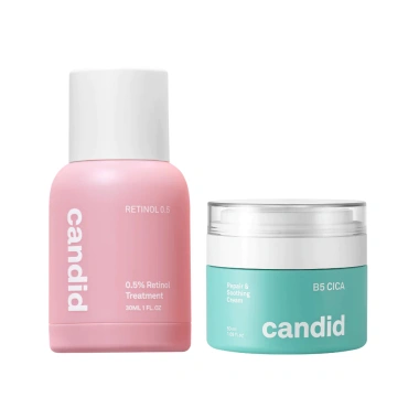 Bộ Đôi Candid Retinol 0.5% 30ml + Kem Dưỡng B5 Cica 50ml - Cải Thiện Da, Phục Hồi, Giá Ưu Đãi 783.000₫