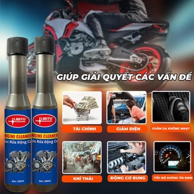 Bộ Đôi Chai Súc Rửa Động Cơ LIBITU 100ml Vận hành êm ái, bảo vệ máy xe, 94.000 VND