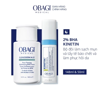 Bộ đôi chăm da Toner BHA Obagi Clenziderm M.D 148ml + Kem Dưỡng Phục Hồi Kinetin+ Hydrating 50ml - Giá 2.610.000đ 2