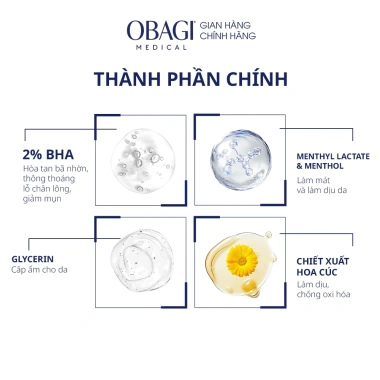 Bộ đôi chăm da Toner BHA Obagi Clenziderm M.D 148ml + Kem Dưỡng Phục Hồi Kinetin+ Hydrating 50ml - Giá 2.610.000đ 9