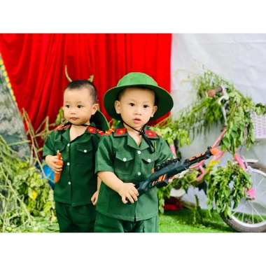 Bộ đôi cho bé và nón tai bèo, trang phục mầm non thời trang, giảm giá 24.200đ 8