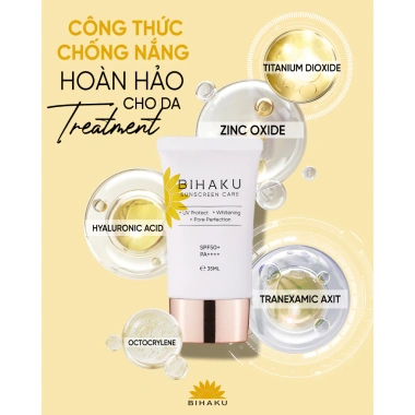 Bộ đôi chống nắng Bella The Sun 30v + Bihaku Sunscreen Nhật Bản – Dưỡng trắng ngừa lão hoá, giá 660k
