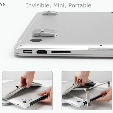 Bộ Đôi Đế Đứng Laptop Kim Loại Gập Lại Nvisible - Nâng Cao Hiệu Suất, Chỉ 37.000₫ 2