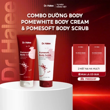 Bộ Đôi Dưỡng Da Body Lựu Đỏ Dr.Halee – Dưỡng ẩm, Trắng Sáng, Giá Ưu Đãi 568k