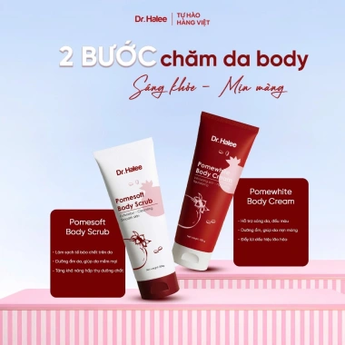Bộ Đôi Dưỡng Da Body Lựu Đỏ Dr.Halee – Dưỡng ẩm, Trắng Sáng, Giá Ưu Đãi 568k