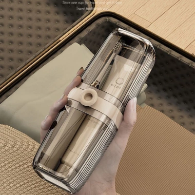 Bộ đôi hộp đựng bàn chải & xà bông HAMIRA trong suốt - Du lịch công tác, giảm còn 65k