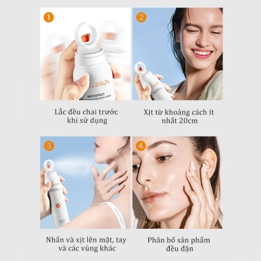 Bộ Đôi ICE LERSKIN Double UV Protection: Sun Stick dạng thỏi Air Light cho trẻ em chống thấm nước + Xịt đa năng Whitening, phù hợp mọi da - Giá chỉ 269.000₫