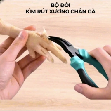 Bộ đôi kìm rút xương chân gà cán lớn màu xanh - Siêu tiện, giá chỉ 72.000₫