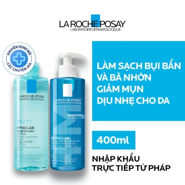 Bộ đôi làm sạch Double Cleansing cho da dầu mụn - Sữa rửa mặt & Tẩy trang, kiểm soát dầu, giảm mụn